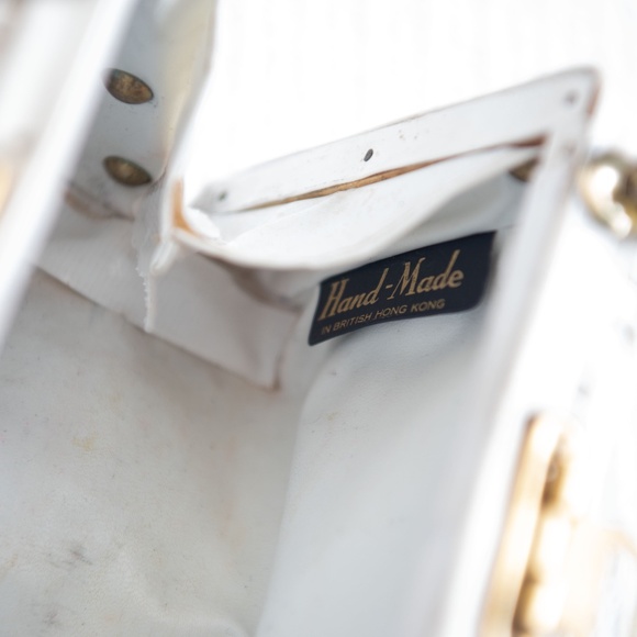 PERFECT Mini Vintage 60s White Wicker Basket Handbag - Picture 8 of 16